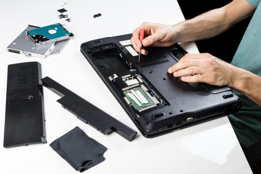 dismantling laptop computer