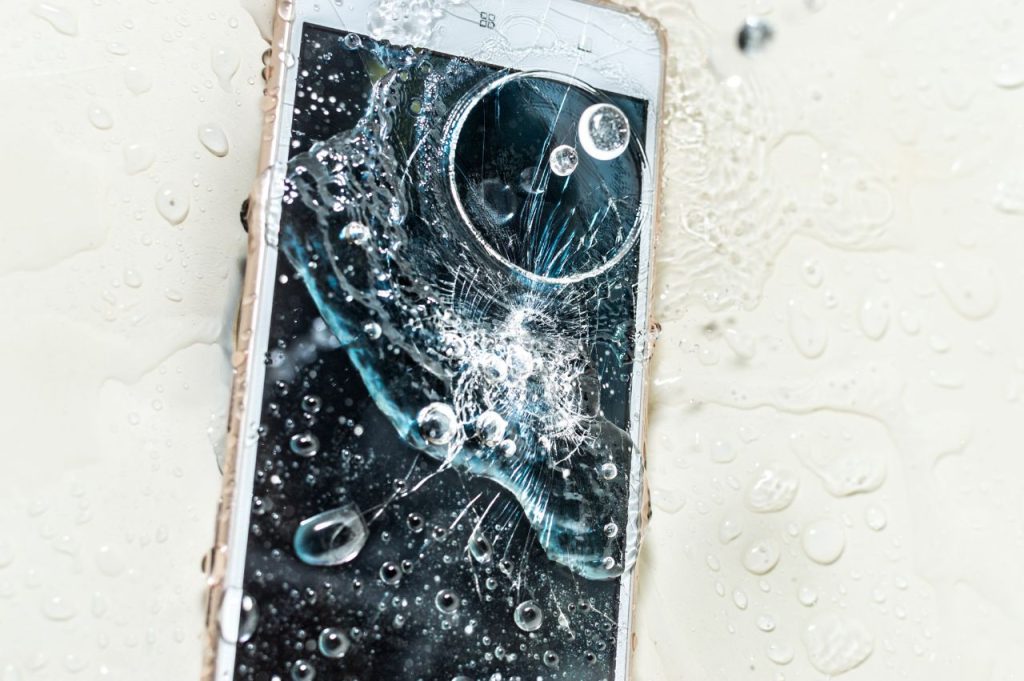 phone in the water